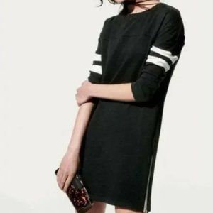 J. Crew Varsity Stripe Sleeve Side Zip Dress